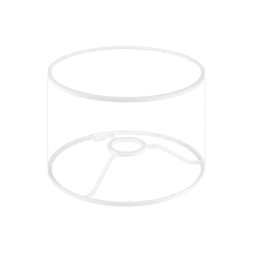 Lumen İstanbul 22'lik Silindir Abajur Çerçeve Takımı Beyaz