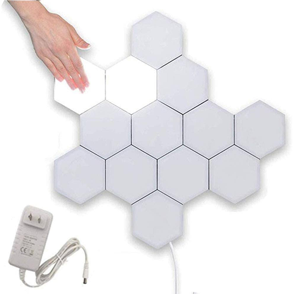Yaratıcı Nanoleaf Altıgen Lamba LED Geometri Dokunma Hassas Aydınlatma LED Lambaları Duvar Lambalarında Yatak Odası İç Mekan İçin (Soğuk Beyaz 3