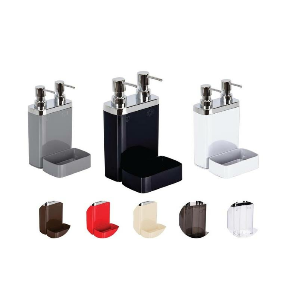 Primanova Viva Sıvı Sabunluk Süngerli Şeffaf Siyah