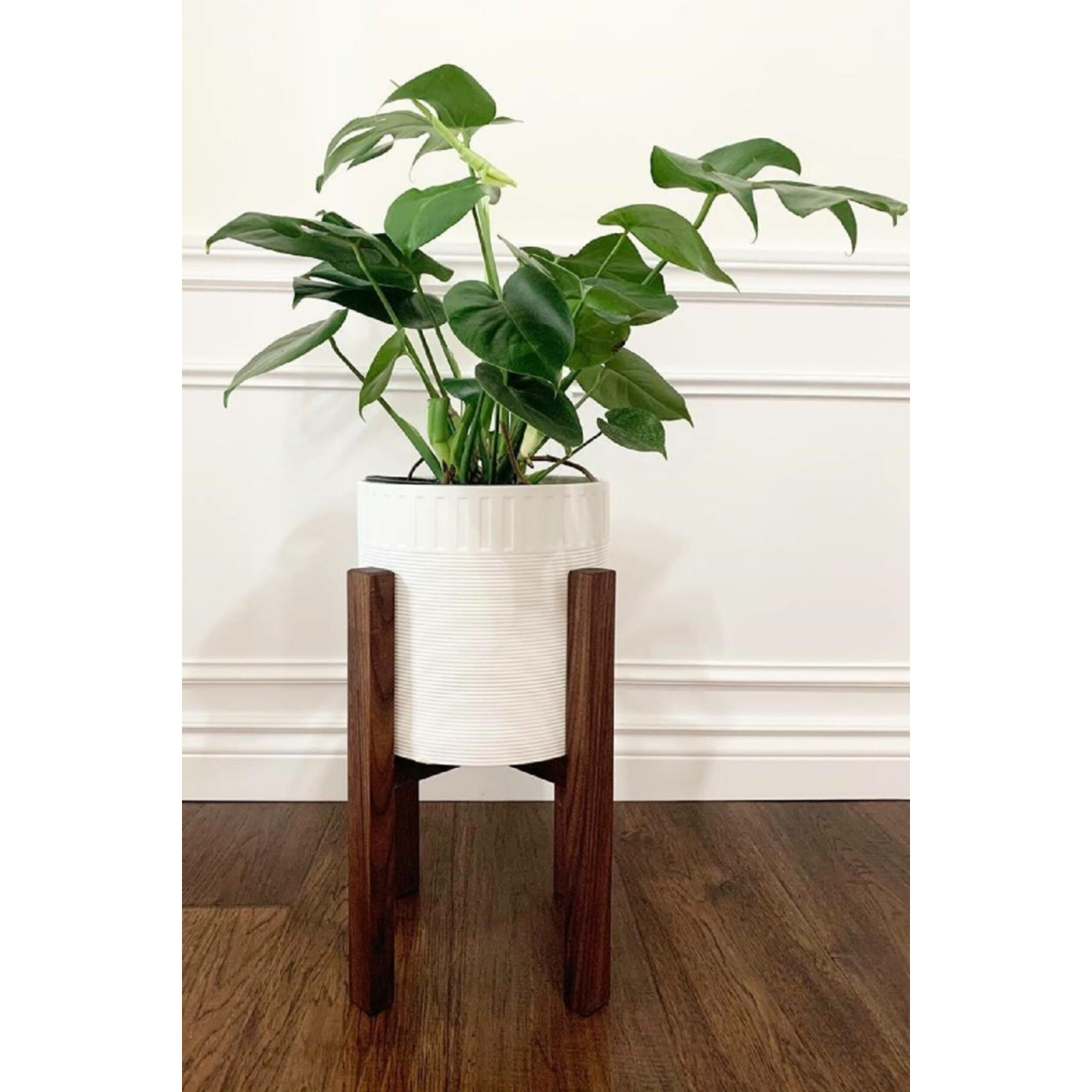 Primera Ahşap Büyük 40 Cm Çiçeklik Saksı Standı Altlığı