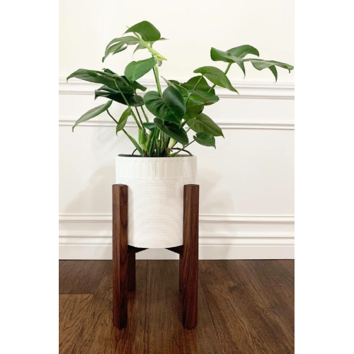 Primera Ahşap Büyük 40 Cm Çiçeklik Saksı Standı Altlığı