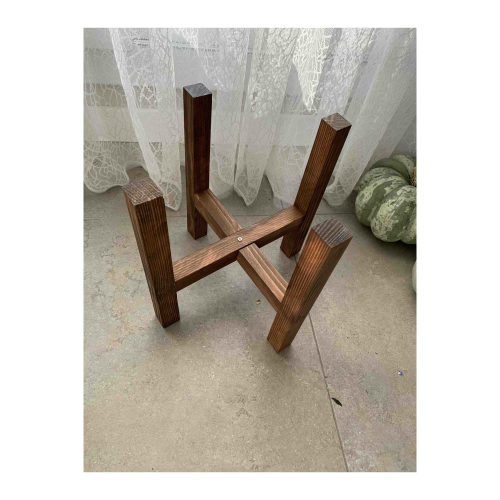 Primera Ahşap Büyük 40 Cm Çiçeklik Saksı Standı Altlığı