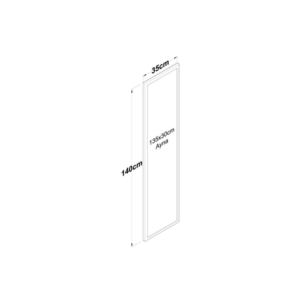 Rani EF101 Dekoratif Ayna Duvar Aynası Sepet Ceviz