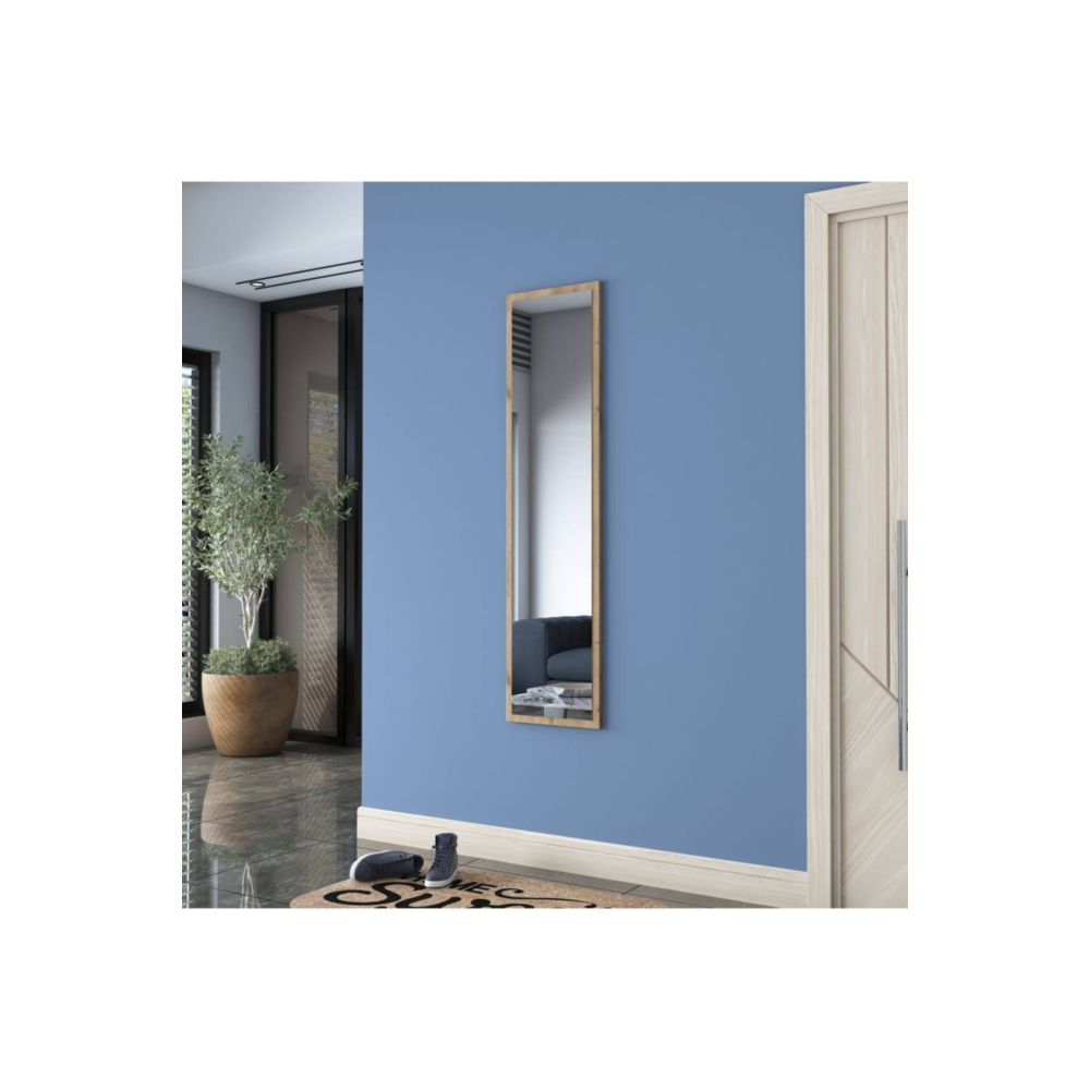 Rani EF101 Dekoratif Ayna Duvar Aynası Sepet Ceviz