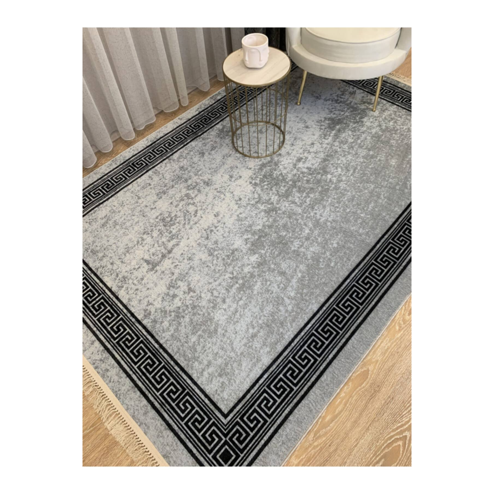 Brillant Lorin Şönil Görünüm Lateks Kaymaz Taban Leke Tutmaz Saçaklı Modern Halı