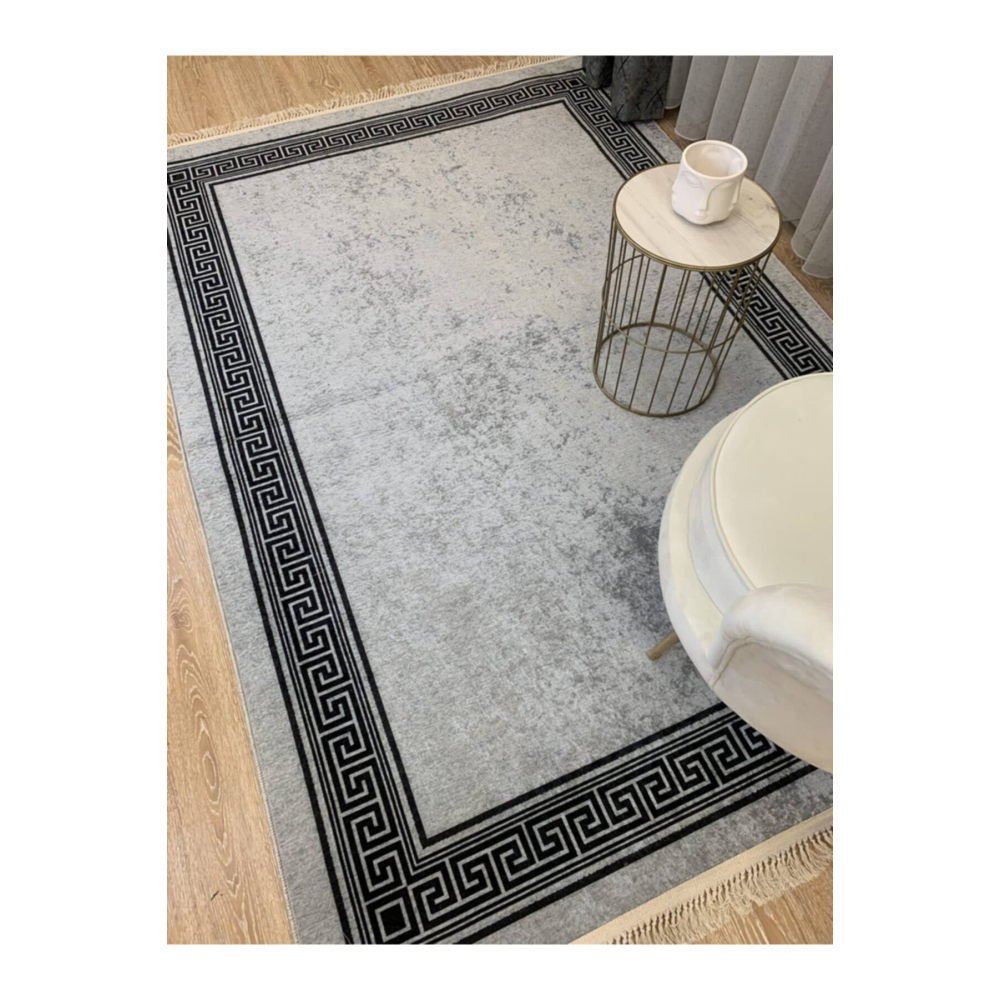 Brillant Lorin Şönil Görünüm Lateks Kaymaz Taban Leke Tutmaz Saçaklı Modern Halı