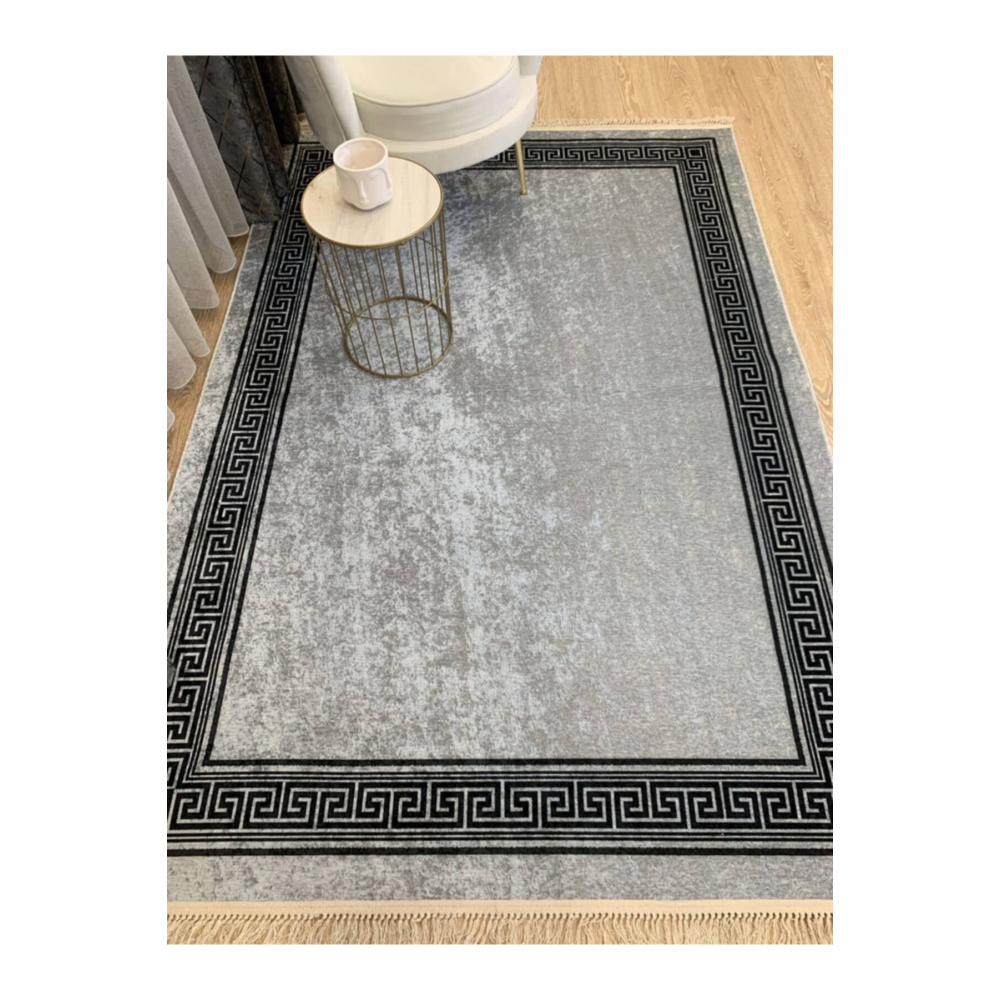 Brillant Lorin Şönil Görünüm Lateks Kaymaz Taban Leke Tutmaz Saçaklı Modern Halı