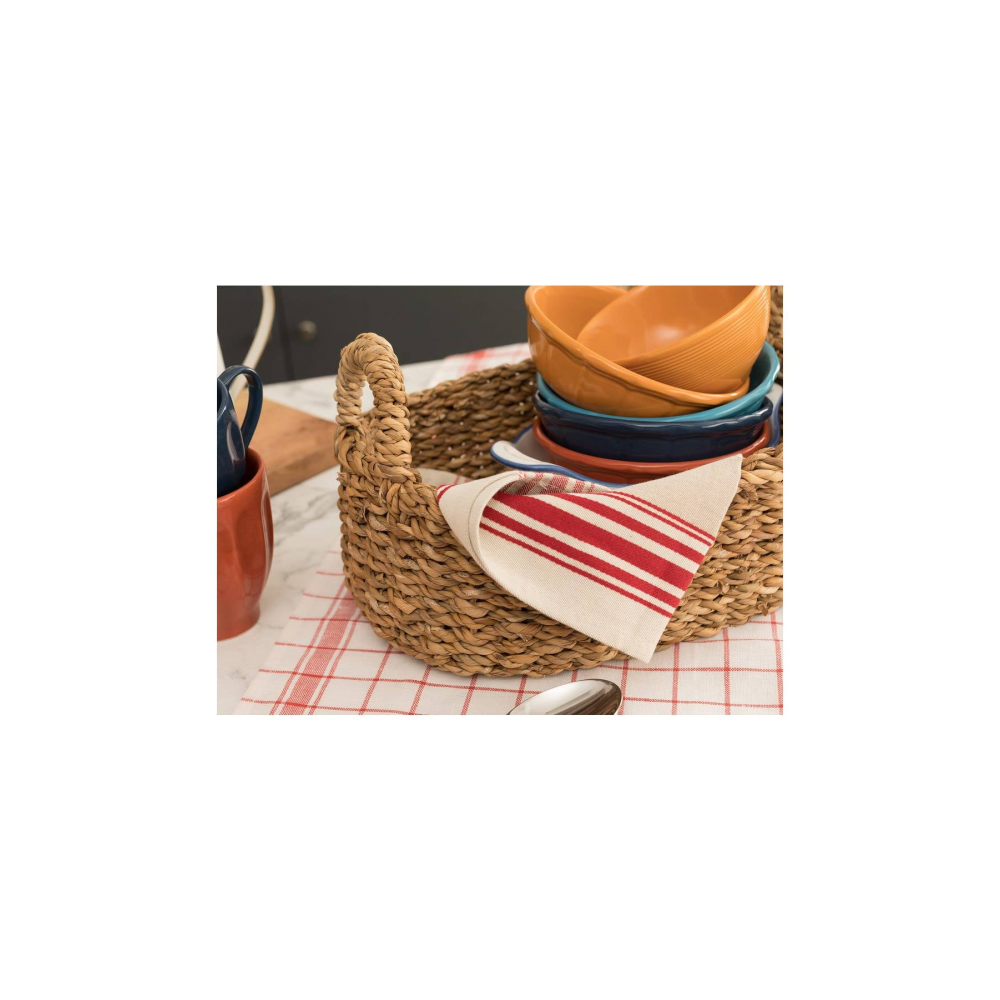 Madame Coco Lio Büyük Hasır Sepet - Toprak