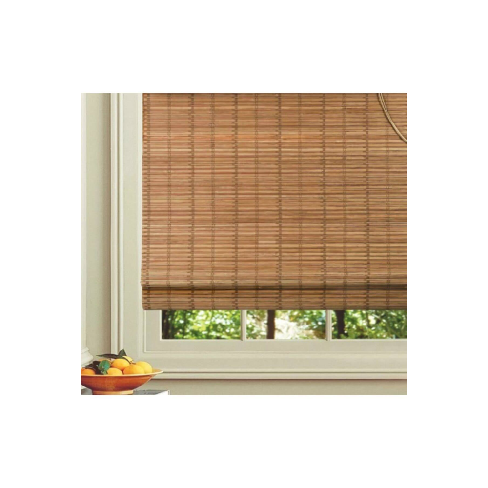 Bahçem Bambu Stor Perde 60x180cm Süt Kahve/krem