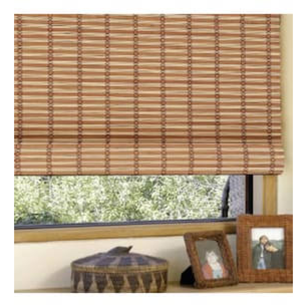 Bahçem Bambu Stor Perde 60x180cm Süt Kahve/krem