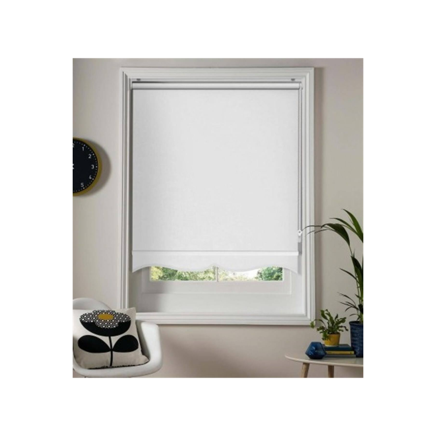 StorBurada Düz Beyaz Stor Perde Etek Dilimli Stb--5300