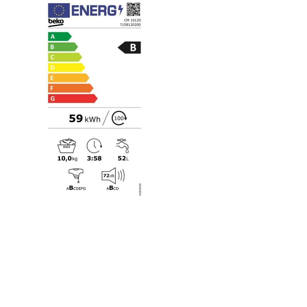 Beko Cm 10120 10 Kg 1200 Devir Çamaşır Makinesi