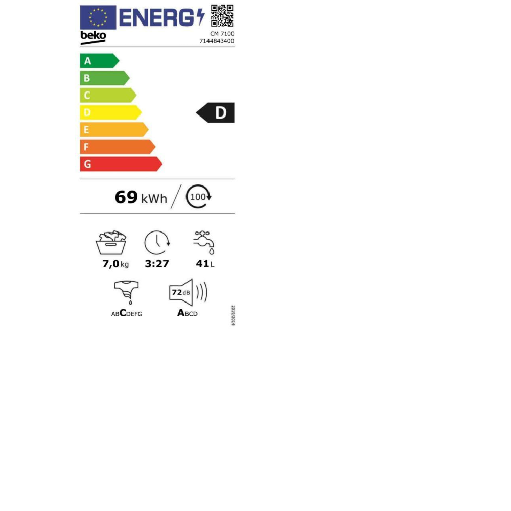 Beko CM 7100 1000 Devir 7 KG Çamaşır Makinesi
