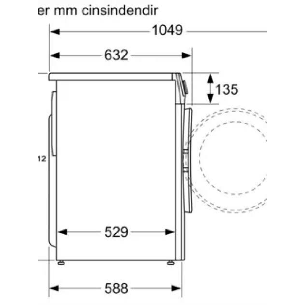 Profilo CGA254X0TR 10 KG 1400 Devir Çamaşır Makinesi