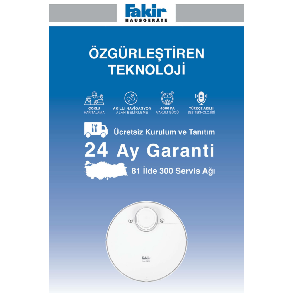 FAKİR ROBERT RS 770 ROBOT SÜPÜRGE