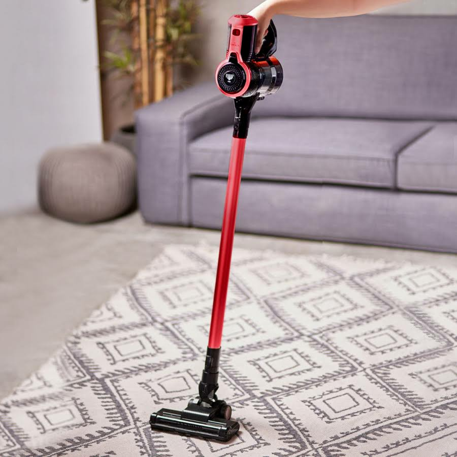 Karaca Vantuz Slim X10 Kablosuz Dikey Kırmızı Süpürge