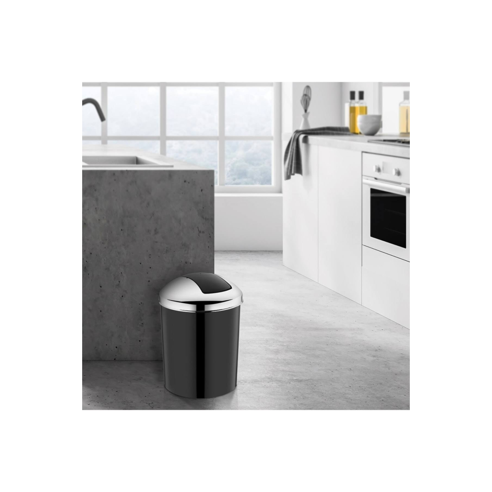 Rulopak Kelebek Kapak Siyah 15 Lt Çöp Kovası