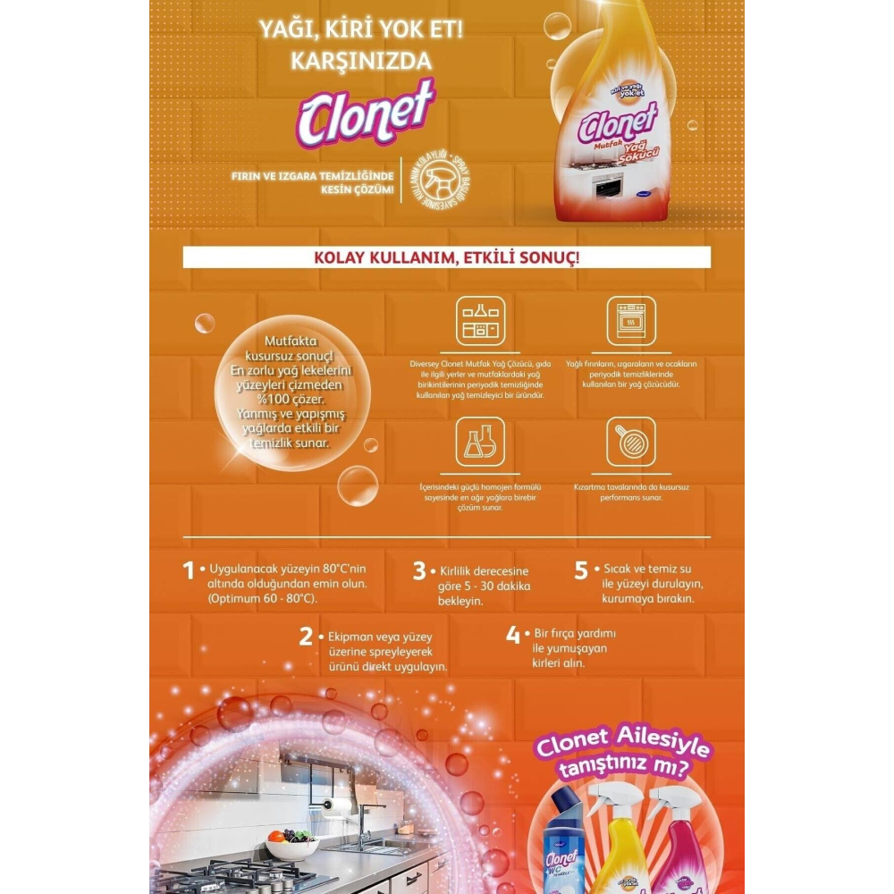 Clonet Banyo&Mutfak 2'Li Set 2x750 ml