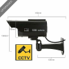 Hengu Dummy kamera sahte güvenlik kamerası CCTV yanıp sönen LED ışıklı güvenlik kamerası - 4 adet (siyah)