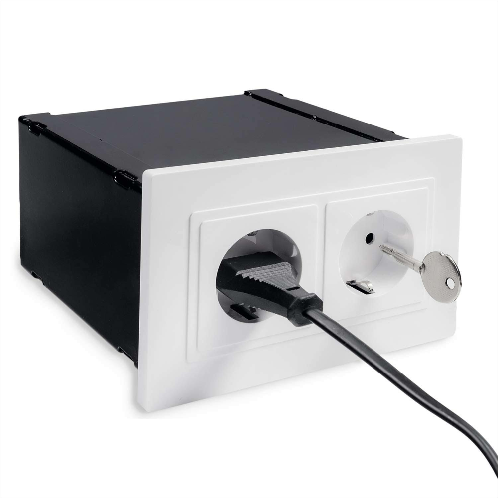 MS Factory Küçük priz kasası, duvara monte etmek için pratik duvar kasası, gizli bölme olarak kasa, para saklamak için güvenli prizler, gizli