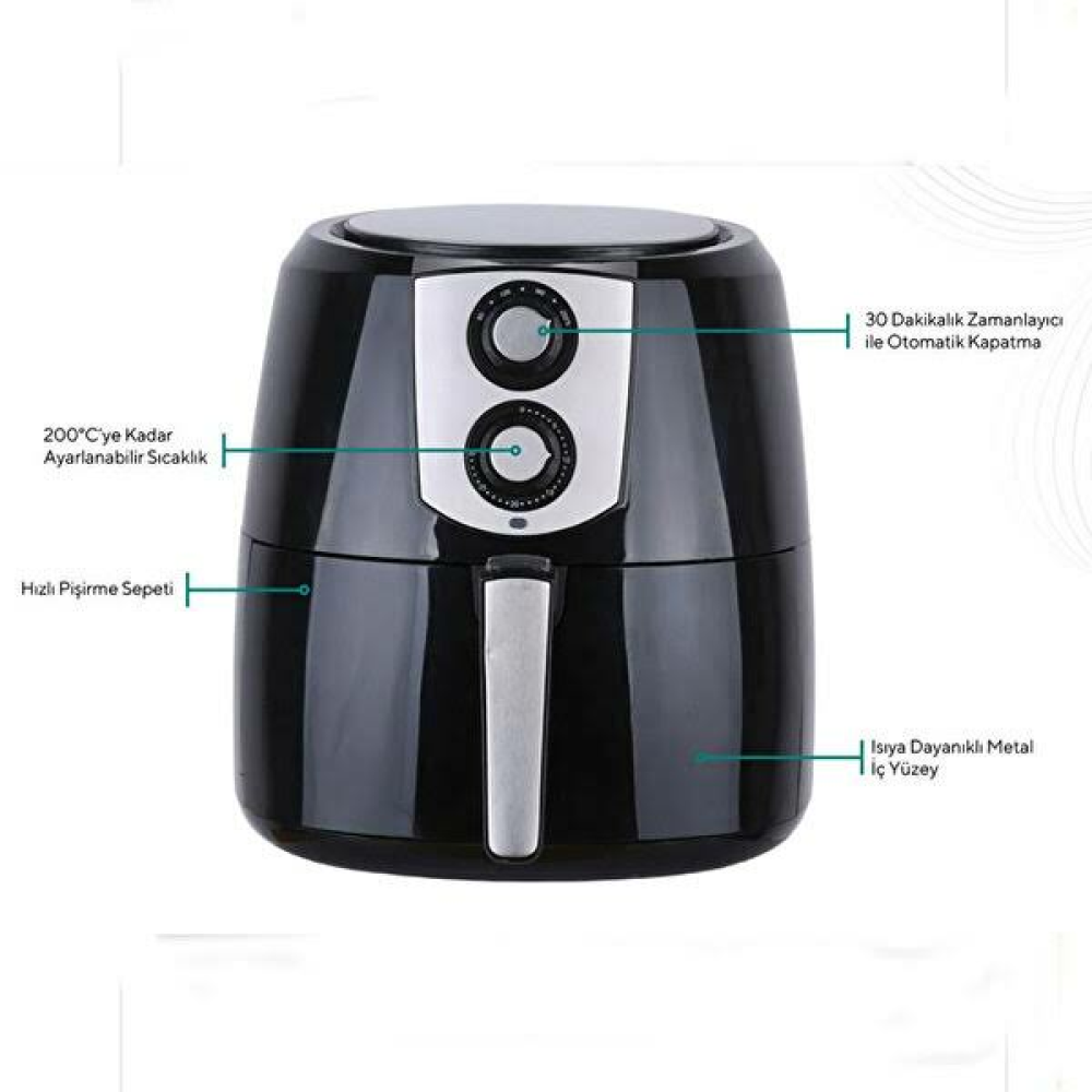 Kumtel FastFryer Haf-03 XXL 8.5 L Yağsız Fritöz Airfryer