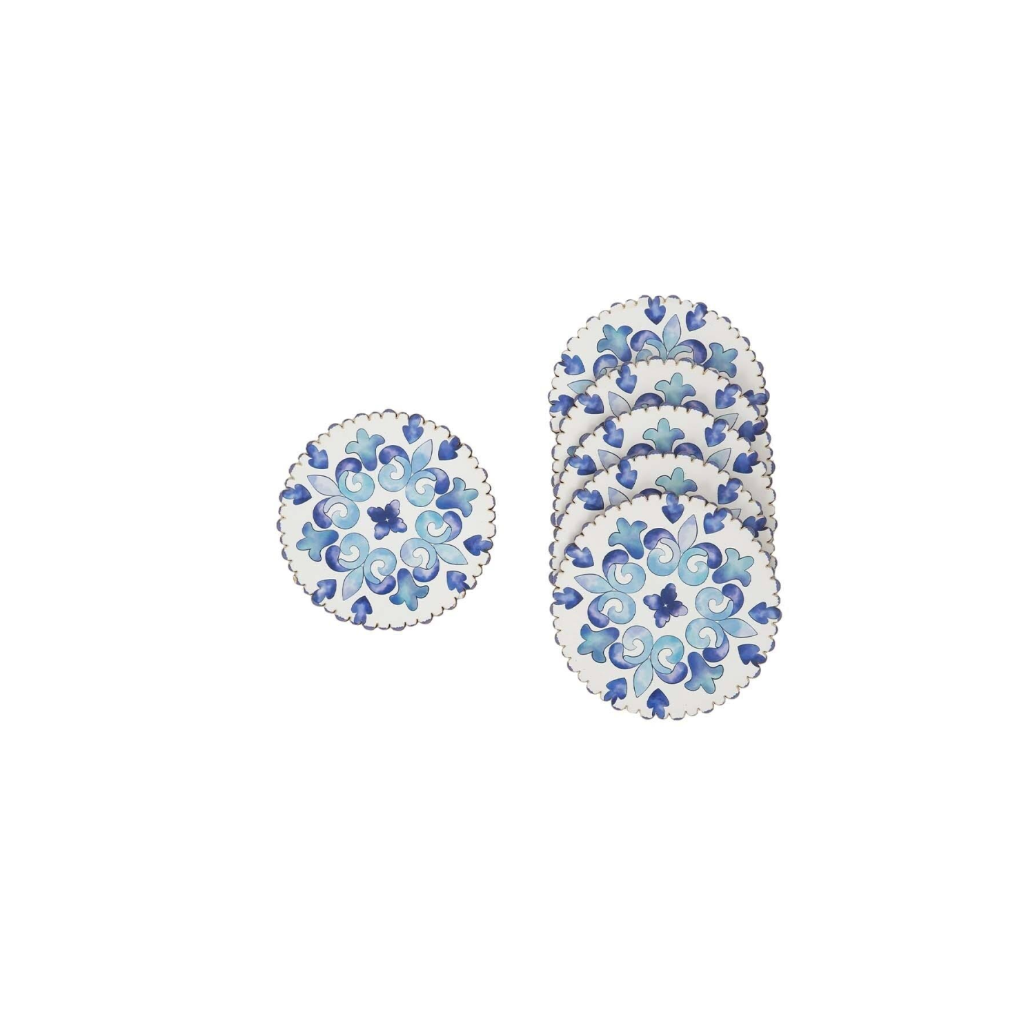 Karaca Home Gökçe 6'lı Bardak Altlığı Mavi