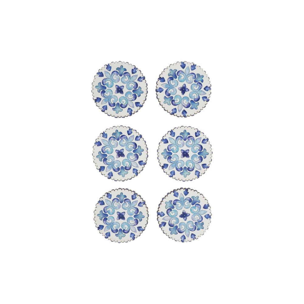 Karaca Home Gökçe 6'lı Bardak Altlığı Mavi