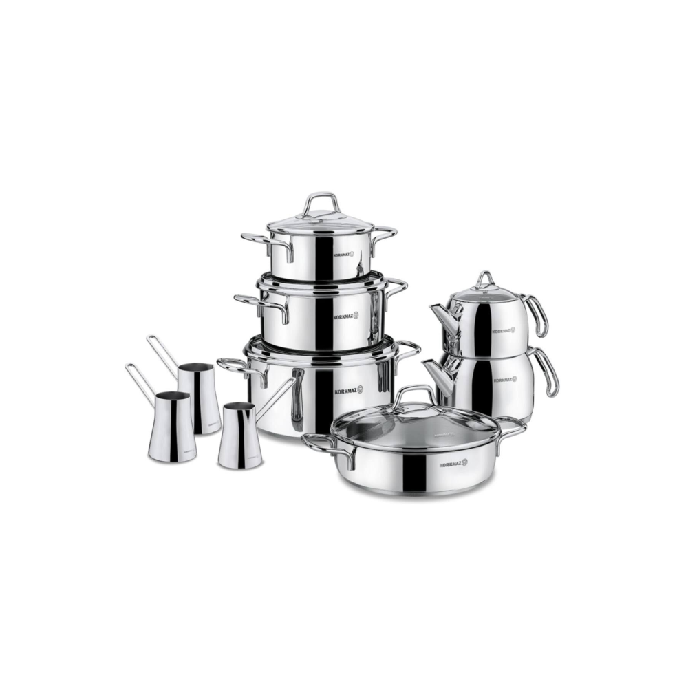 KORKMAZ Perla 16 Parça Çelik Çeyiz Seti