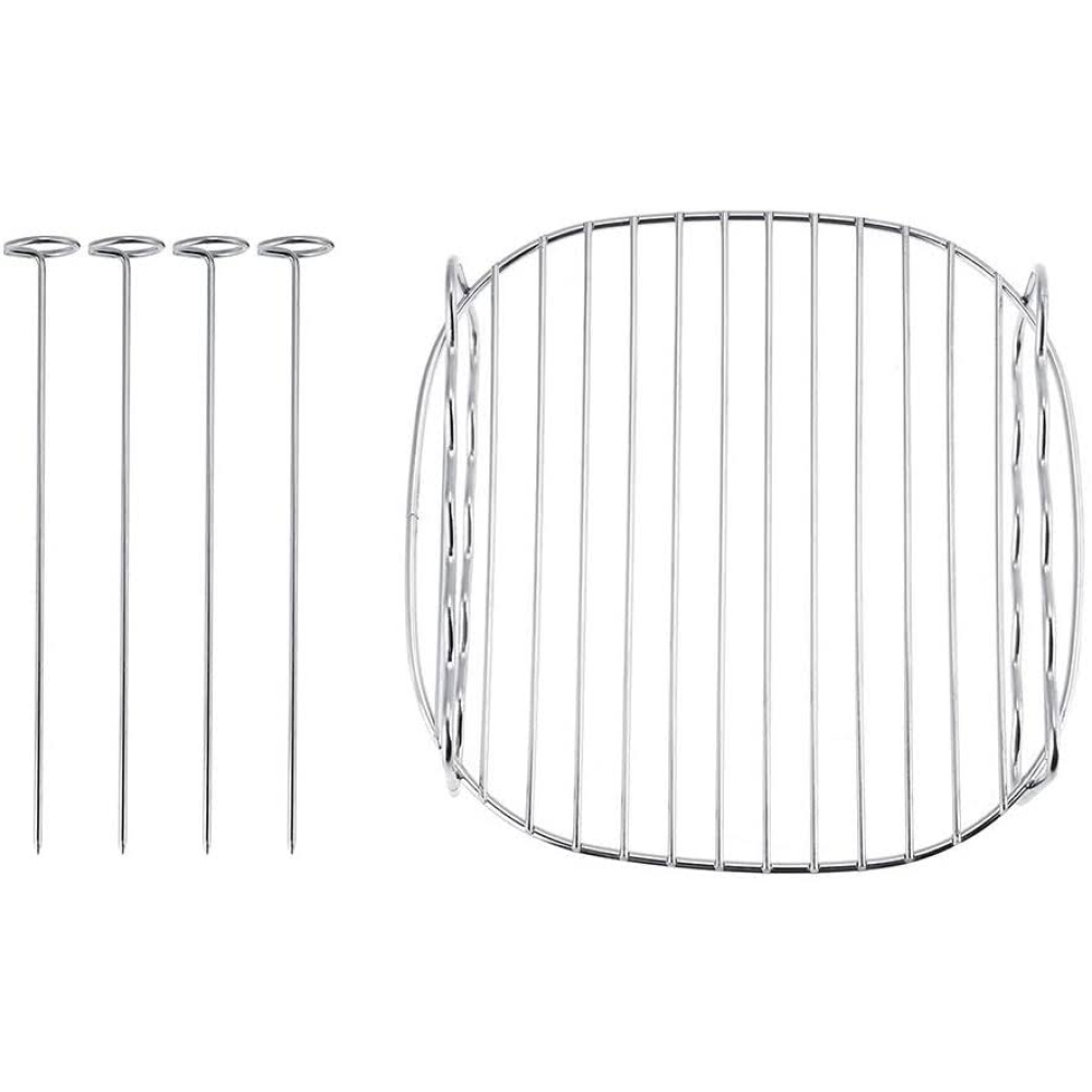 Çift Katmanlı Pişirme Izgarası, Yedek Barbekü Rafı Philips Air Fritöz için Çift Katmanlı Şiş Fırın Tepsisi