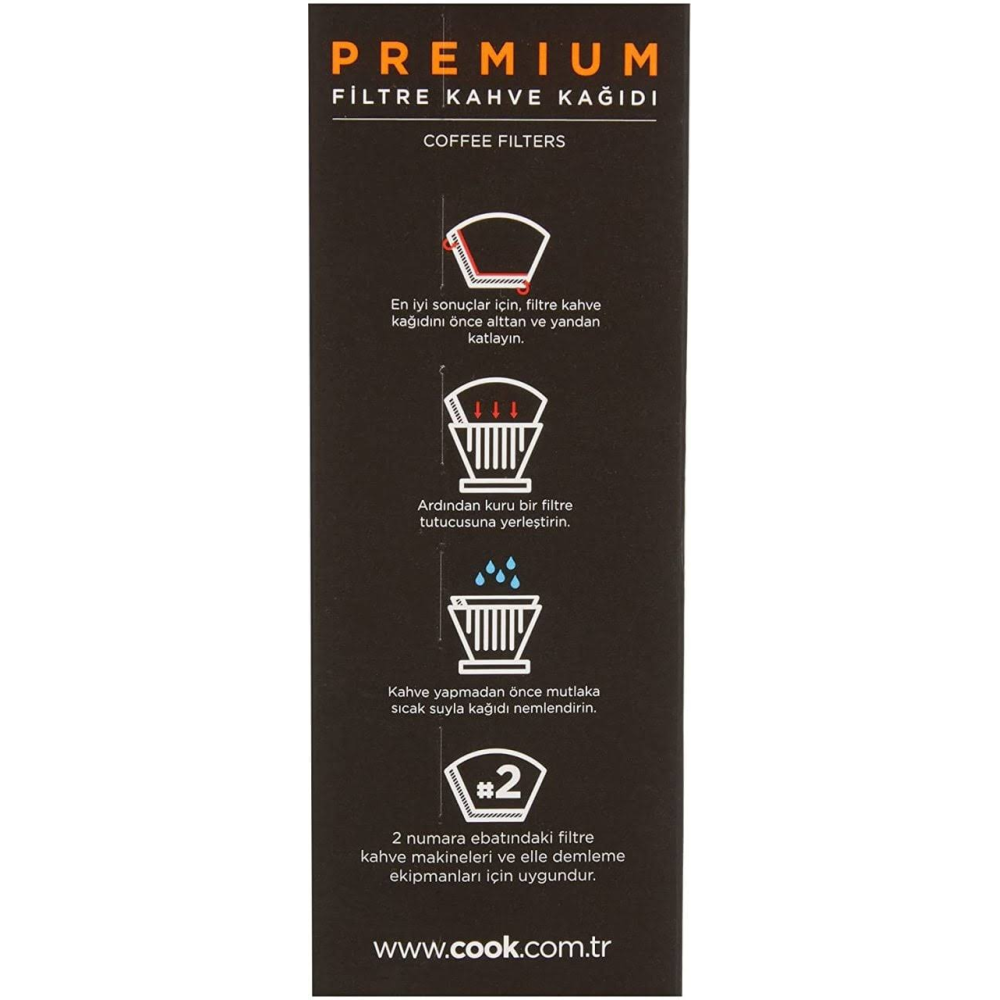 COOK Premium Filtre Kahve Kağıdı - Ebat 2