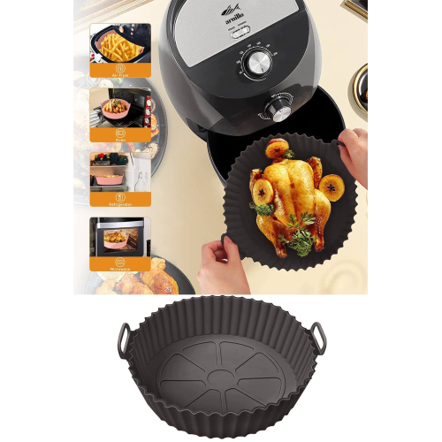 ARNİLLO Airfryer Silikon Muffin Kek Kalıbı - 7 Gözlü Hava Fritözü Ve Çörek Pişirme Aksesuarı