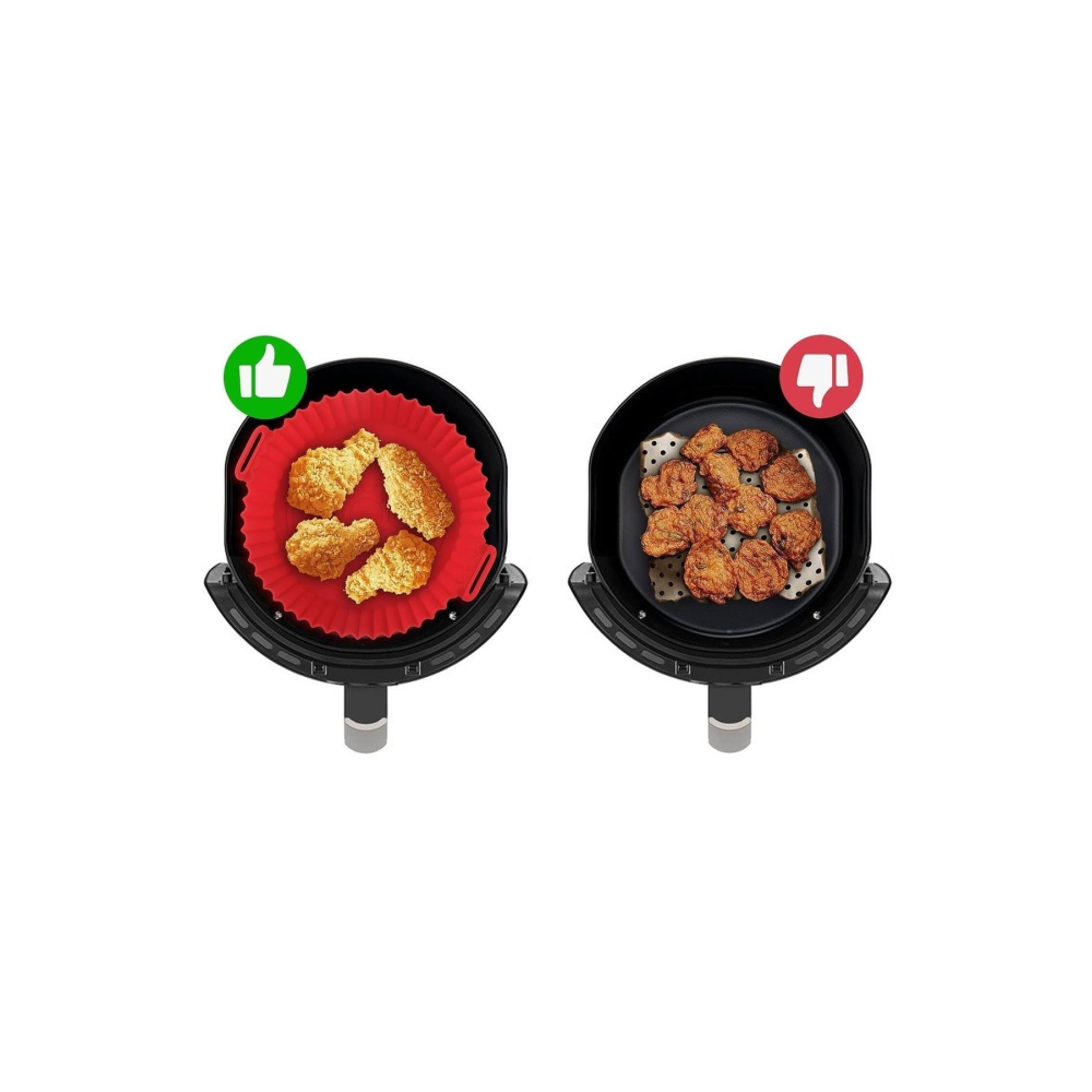 ARNİLLO Airfryer Silikon Muffin Kek Kalıbı - 7 Gözlü Hava Fritözü Ve Çörek Pişirme Aksesuarı