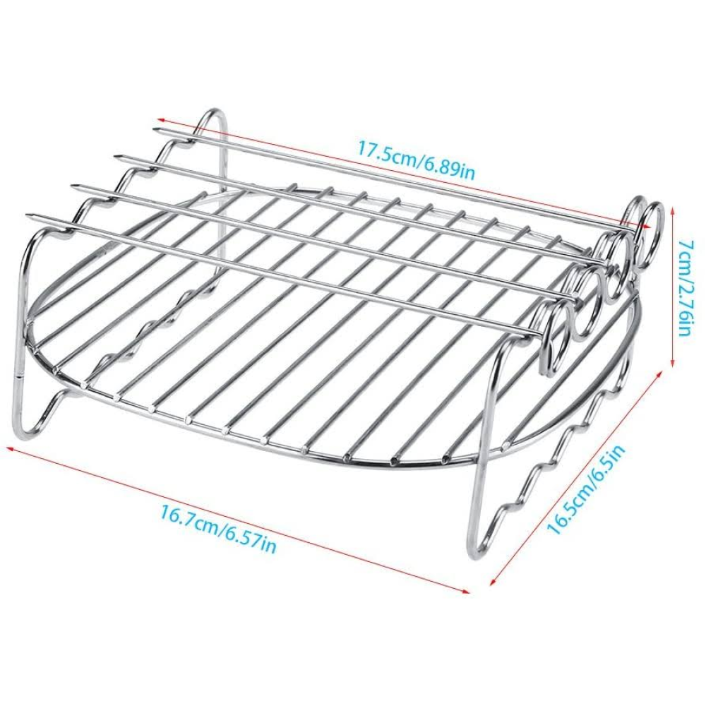 Izgara ayaklığı, yedek paslanmaz çift katmanlı fırın tepsisi, Philips Air Fryer için.