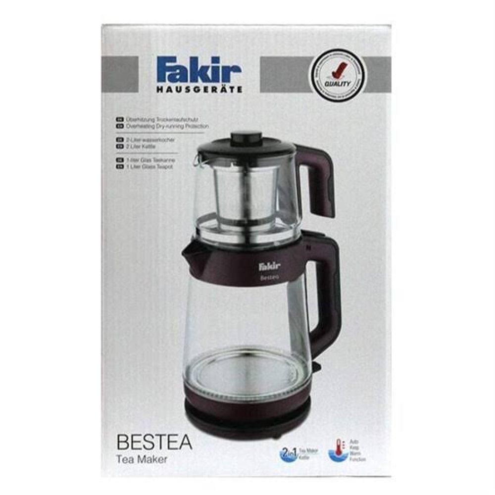 Fakir Bestea 1900 W Cam Çay Makinesi - Violet-Siyah
