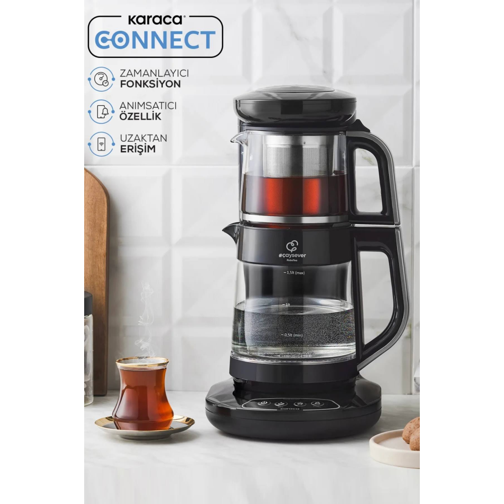 Karaca Çaysever Robotea Connect Çay Makinesi Chrome