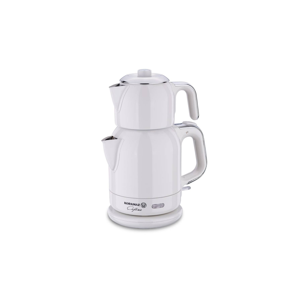 Korkmaz Çaytema Elektrikli Çaydanlık Vanilya/Krom A331-08