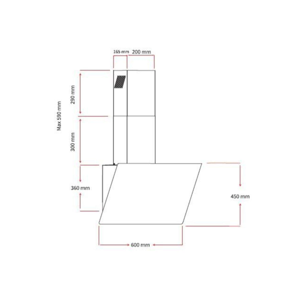 KUMTEL DA6-833 SİYAH CAM DAVLUMBAZ