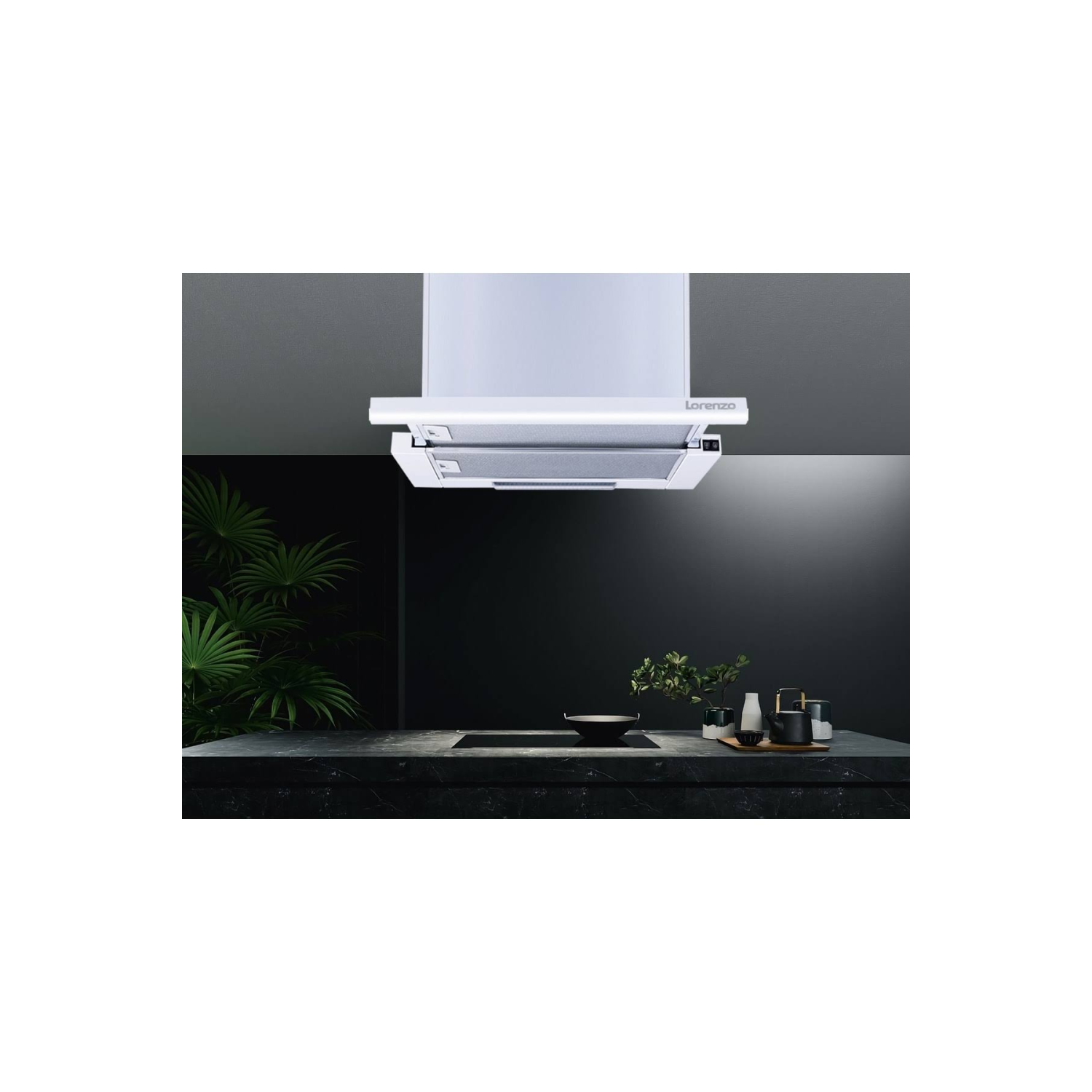 Lorenzo Eko Tek Motor Çift Filtre Beyaz Aspiratör