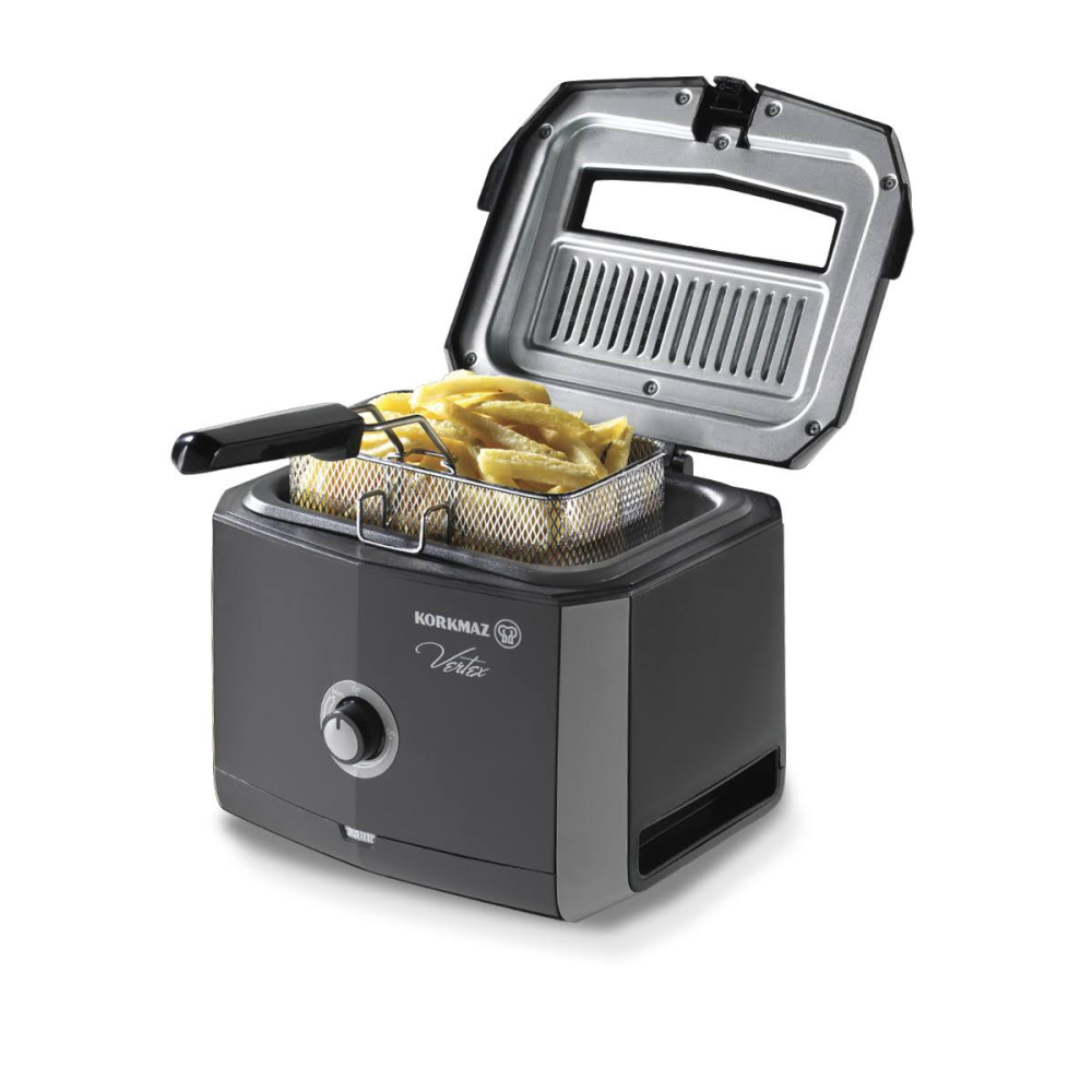 KORKMAZ A486 Vertex Siyah Fritöz