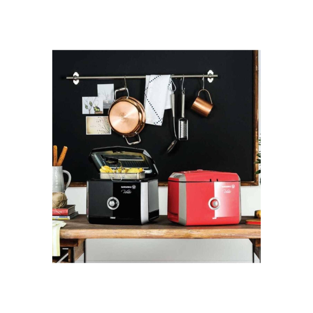 KORKMAZ A486 Vertex Siyah Fritöz