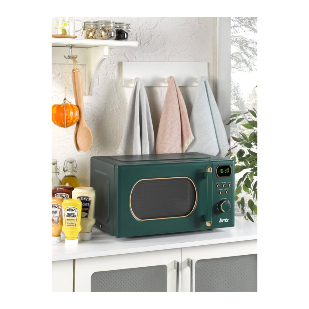 BRİZ Br1020 Dijital Retro Yeşil Mikrodalga Fırın