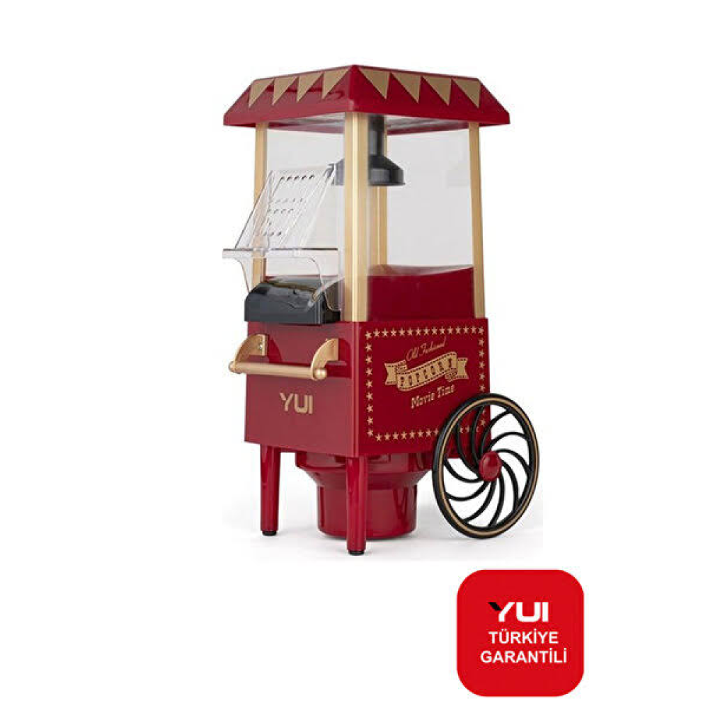 Yui M-99 1200W Popcorn Mısır Patlatma Makinesi Kırmızı