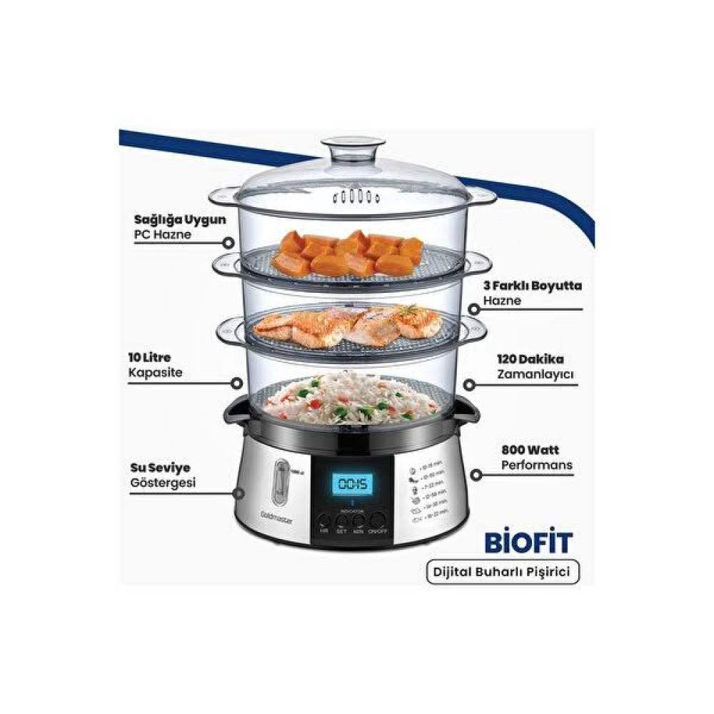 GOLDMASTER BioFit Buharlı Pişirici