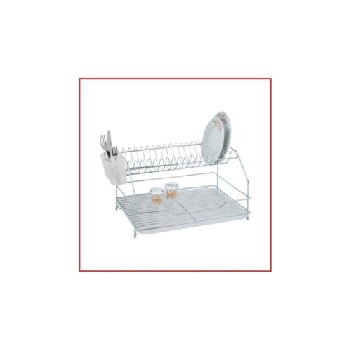 Kiwa Metal Gold 2 Katlı Paslanmaz Krom Bulaşık Sepeti - Tabaklık