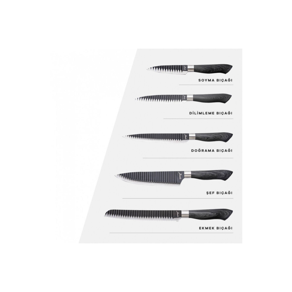 Jumbo Eva 5 Parça Bıçak Seti