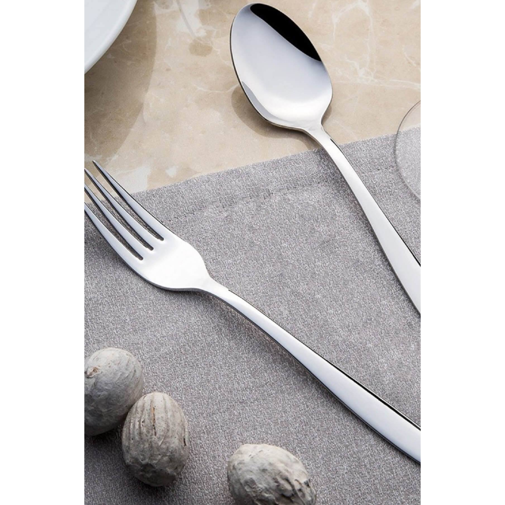 Nehir Sahra Sade 60 Parça Çatal Kaşık Takımı