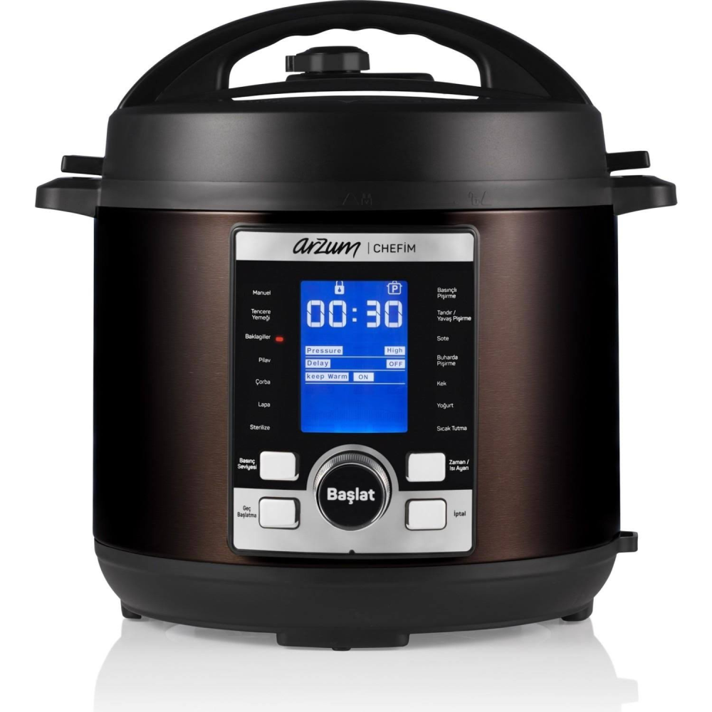 Arzum AR2055 Chefim Çok Amaçlı Basınçlı Pişirici - Siyah
