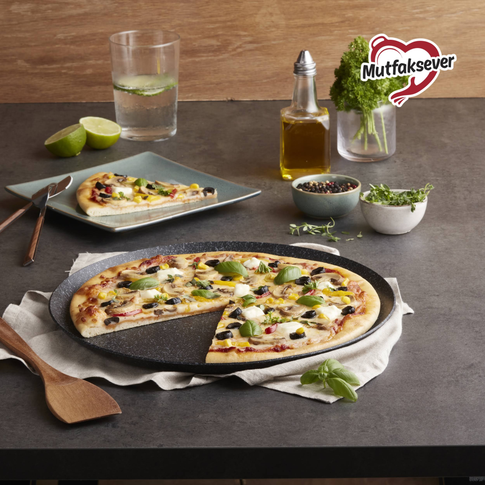 Karaca Mutfaksever Biogranit Grey Pizza Tavası