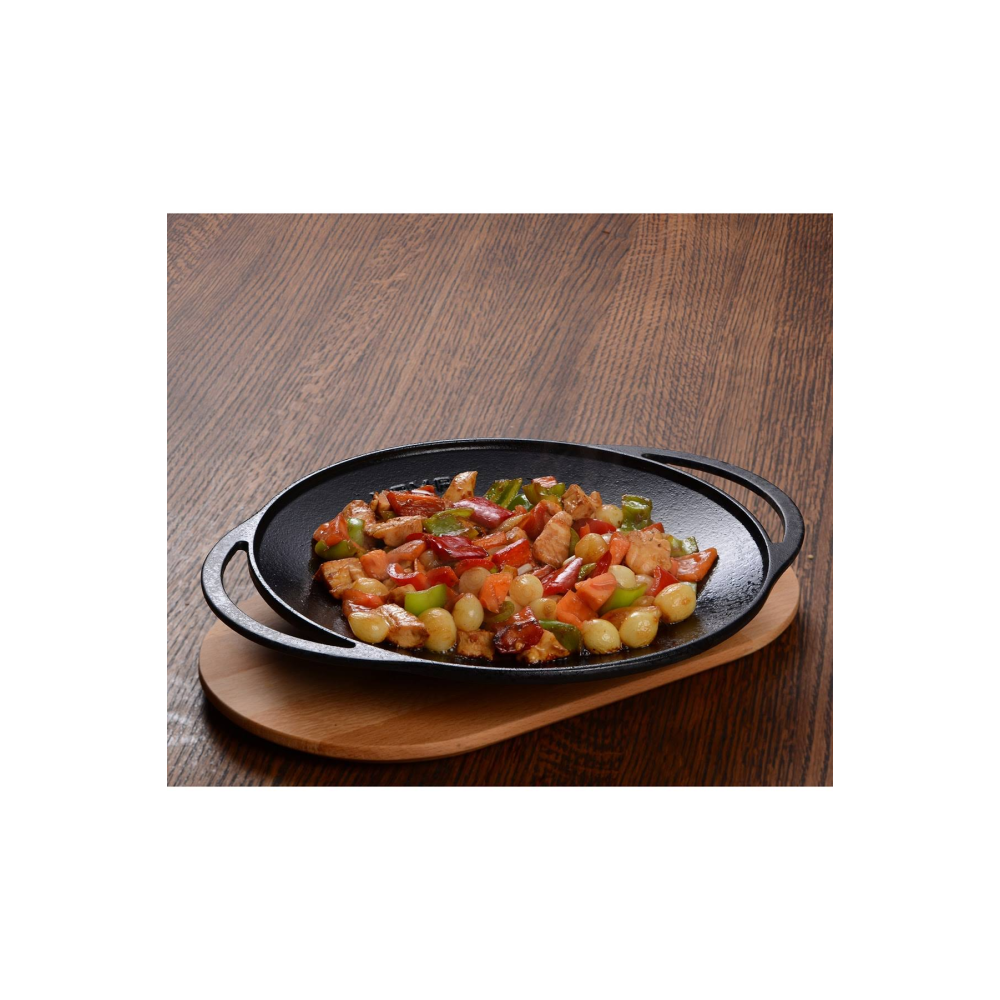 Lava Döküm Sac Kavurma Tavası Metal Kulplu 28 Cm