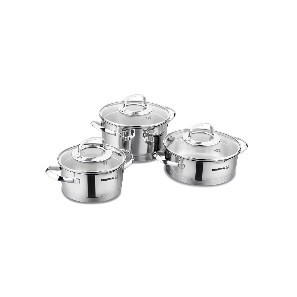 KORKMAZ Steama 6 Parça Tencere Seti